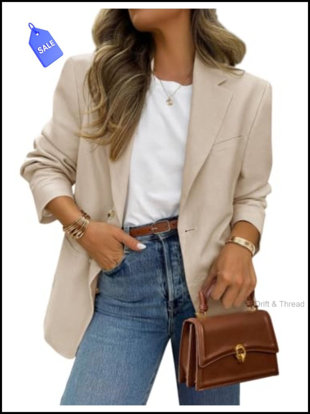 Women's Open Front Notch Lapel Blazer Business Casual Long Sleeve Fitted